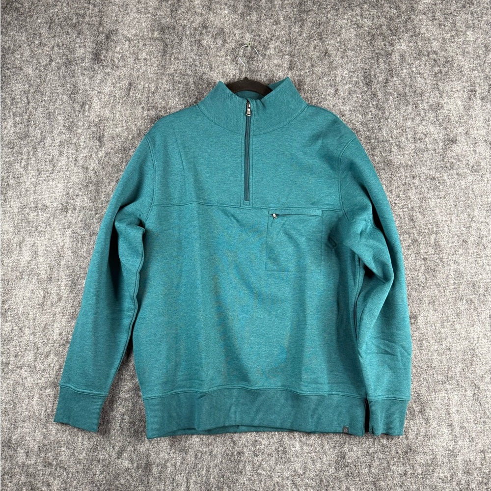 Tasc Performance Legendary Fleece 1/2 Zip Pullover Men’s L Mallard Blue NWT
